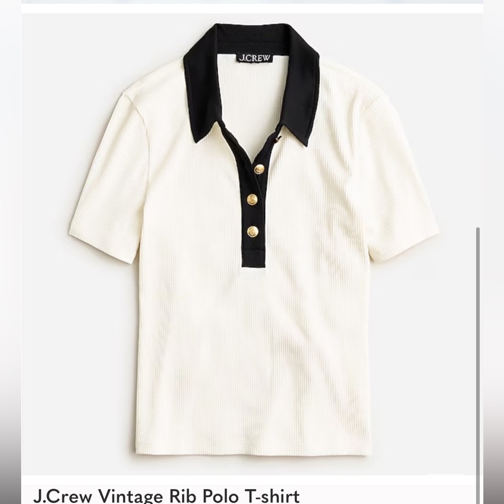 Vintage rib polo T-shirt